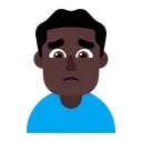 Free Frowning Flat Dark Icon