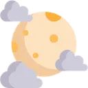 Free Full Moon Moon Phase Moon Craters Icon