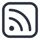 Free Feed Rechteck Schnittstelle Umriss Icon