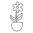 Free Black Line Gardening Illustration Gardening Plant Icon