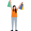 Free Garota De Compras Tempo De Lazer Comprando Ícone