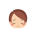 Free Menina Emoji Pensativa Ícone