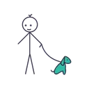 Free Menino Com Cachorro Ícone