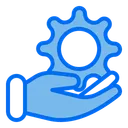 Free Gear Hand Service Icon