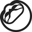 Free Fladenbrot Hoch Kontrast Symbol