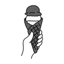 Free Black Monochrome Gelato Ice Cream Illustration Gelato Ice Cream Sweet Icon