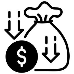 Free Geldverlust  Symbol