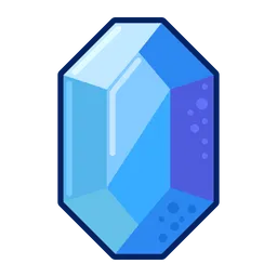 Free Gem blue  Icon