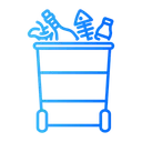 Free General Waste Trash Bin Waste Management Icon