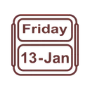 Free Gennaio Calendario Venerdi Icon