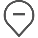 Free Geolocation Hide Minus Icon