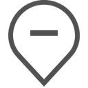 Free Geolokalisierung Ausblenden Minus Symbol