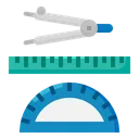 Free Geometry Divider Ruler Icon