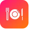 Free Gericht Teller Gabel Symbol