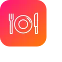 Free Gericht Teller Gabel Symbol