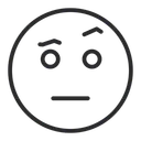 Free Zeichenflache Kopieren Gesicht Mit Hochgezogener Augenbraue Hochgezogene Augenbraue Symbol