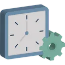 Free Configuracion Del Reloj Reloj Horario Icono