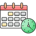 Free Gestion Del Tiempo Reloj Horario Icono