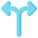 Free Geteilter Pfeil  Symbol