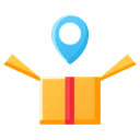Free Delivery Location Parcel Box Icon