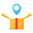 Free Delivery Location Parcel Box Icon