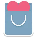 Free Gift Offer Heart Sign Shopping Bag Icon