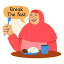 Free Girl Breaking Fast Islam Moslem Icon