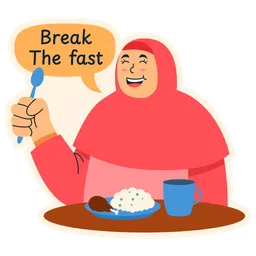 Free Girl Breaking Fast  Icon