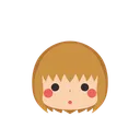 Free Girl Emoji Flushed Icon