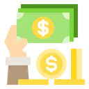 Free Hand Money Finance Icon