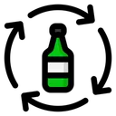 Free Recycling Glass Bottle Icon