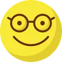Free Glasses Face Emoticon Nerdy Face Emotion Icon