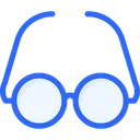 Free Glasses Blue Lineal Miscellaneous Life Style Icon