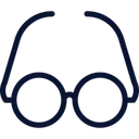 Free Glasses Black Outline Miscellaneous Life Style Icon