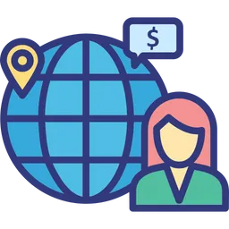Free Global business woman  Icon