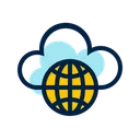 Free Network Public Cloud Icon