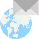 Free Email Worldwide Cyber Mail Global Communication Icon