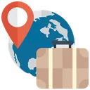 Free 글로벌 배송 물류 위치 서비스 아이콘