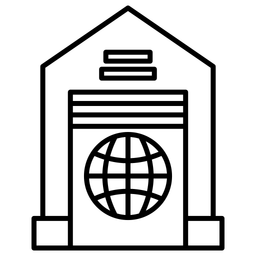 Free Global Logistics Warehouse  Icon