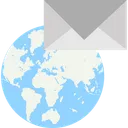 Free E Mail Weltweit Cybermail Globale Kommunikation Symbol