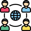 Free Global Globales Team Globale Gruppe Symbol