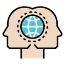 Free Globally Thinking International Guide Thinker Icon