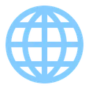 Free With Meridians Flat Icon