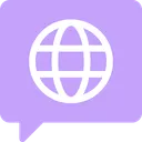 Free Globe Chat Bubble Globe Global Icon