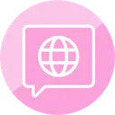 Free Globe Chat Bubble  Icon
