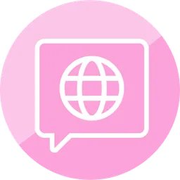 Free Globe Chat Bubble  Icon