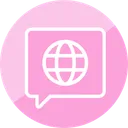 Free Globe Chat Bubble Globe Global Icon