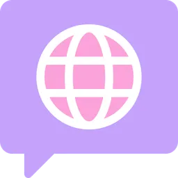 Free Globe Chat Bubble  Icon