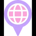 Free Globe Location Pointer  Icon