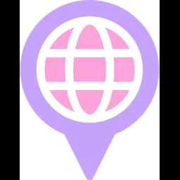 Free Globe Location Pointer  Icon